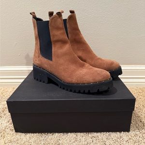 Freda Salvador Brooke Brown Suede Boots